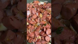 Spicy Devilled Chicken Sausages 🌶🥵sausage srilankanstyle spicysausages chickensausage [upl. by Acus]