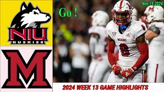 Northern Illinois vs Miami OH RedHawks WEEK 13FULL GAME 2nd  Nov 192024 Mens College Football [upl. by Licko]