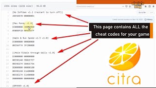 How to find Correct Cheat CODES for CITRA3DS games [upl. by Killie]