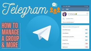 Everything you need to know about Telegram group as an admin  Telegram app tutorial [upl. by Akiemaj]