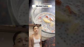 Alia Bhatt’s Favourite Breakfast ‘’Chia Pudding’’🤍 chiapuddingrecipe chiaseeds aliabhatt shorts [upl. by Dido]