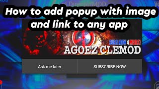 How to Add popup with image and link in any app smali Reverse engineering [upl. by Palila]