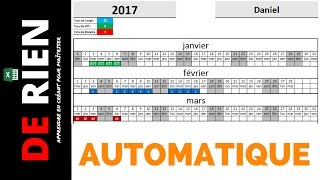 aperçu dabsence personnelle automatique  Tutoriel Excel  DE RIEN [upl. by Ignatia]