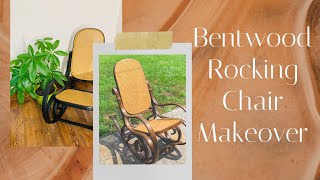 Bentwood Rocking Chair Makeover Flipping furniture for profit  Painting furniture with chalk paint [upl. by Notsehc]