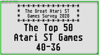 The Top 50 Atari ST Games Episode 3 4036 [upl. by Odom151]