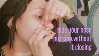 HOW TO HIDE NOSE PIERCING [upl. by Sarajane539]