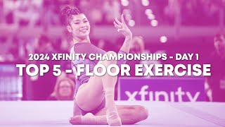 Top 5 Routines  Floor Exercise  Senior Women Day 1  2024 Xfinity US Championships [upl. by Landbert]