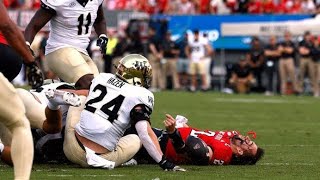 NC State QB Grayson McCall Carted Off After Scary Hit [upl. by Llatsyrc]