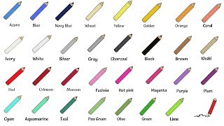 Color Names  List of ColorsColours in English [upl. by Asquith]