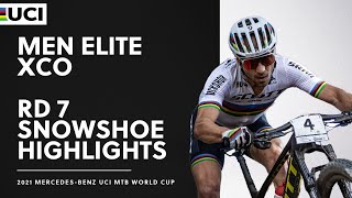 Round 7  Men Elite XCO Snowshoe Highlights  2021 MercedesBenz UCI MTB World Cup [upl. by Fedirko]