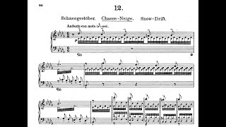 Franz Liszt  Chasse Neige Etude dexécution transcendante n°12  Partition [upl. by Akimehs167]