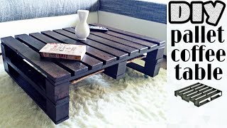 DIY  pallet coffee table  NO power tools 💪 [upl. by Gervais]