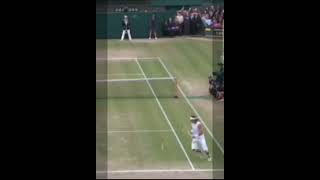 How did Roger Federer manage to return that smash tennis legend wimbledon rogerfederer [upl. by Enimsaj]