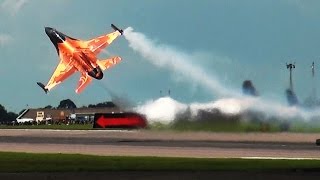 🇳🇱 Dutch F16 Display at Waddington Airshow England [upl. by Tisman]