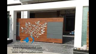 Latest Modern Laser Cut Design Gate  Fundermax Stainless Wood Sliding Gate [upl. by Madra]