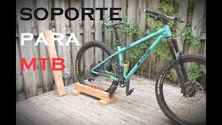 como hacer un soporte para bicicletas caseroHow to do a support for bikes MTB [upl. by Aneahs955]