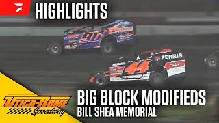 Bill Shea Memorial  Big Block Modifieds at UticaRome Speedway 7424  Highlights [upl. by Goldshlag643]