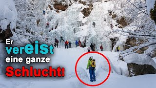 Eisklettern Dezember bis März  Eiswelt Taschachschlucht im Pitztal [upl. by Yessac]