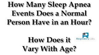 What is the Average Number of Sleep Apnea Events Per Hour Found in Normal People  Sleep Apnea [upl. by Nolyak]