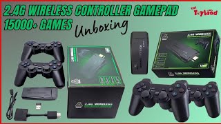 24G Wireless Controller Gamepad Unboxing amp Testing  Game Stick Lite Console  Retro Games [upl. by Neyut]