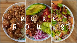 Easy Poke Bowls  Poke Bowl Recipe  3 Poke Bowls [upl. by Fortunia372]