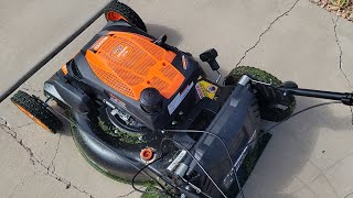 Review for YARDMAX 22 in 201cc Gas Walk Behind Self Propelled Lawn Mower 3 month review [upl. by Yblok]