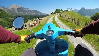 Vespa PK50S in the Alps  Polini 112 [upl. by Rintoul748]