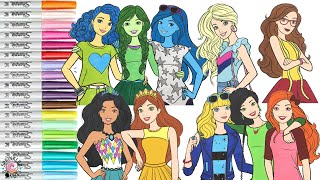 Barbie and Friends Makeover Coloring Book Compilation Best of 2022 Disney Princess Encanto Powerpuff [upl. by Rora]