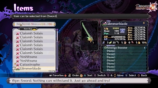 Disgaea 5  endgame item optimization [upl. by Merilee]