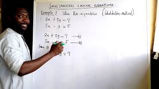 Simultaneous Linear Equations 1Substitution Method [upl. by Shannon]