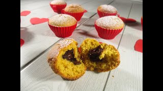 MUFFIN ALL’ARANCIA con CUORE DI CIOCCOLATO  semplicissimi ideali per San Valentino [upl. by Bengt]