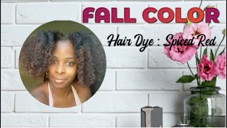 Creme of nature spiced red REVIEW  naturalhairjourney  healthyhair  DIY  Dyednaturalhair [upl. by Ametaf]