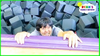 Parkour Trampoline Indoor Playground with Ryans Mommy and Daddy [upl. by Farland]