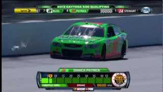 Danica Patrick qualifies in pole position for the 2013 Daytona 500 [upl. by Itra906]