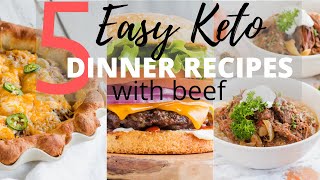 EASY KETO DINNER RECIPES USING BEEF  DINNER DONE IN 30 MINUTES Keto Meal Prep Instructions [upl. by Suidualc342]