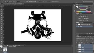 Efecto Stencil graffiti Photoshop CS6  Tutorial Rápido  Español [upl. by Hedvig]