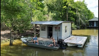 OffGrid Houseboat Getaway  Fishing and Playing [upl. by Nosnibor860]