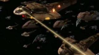 Star Trek DS9  massive starship battle [upl. by Jamieson458]