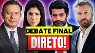 EM DIRETO DEBATE FINAL  ELEIÇÕES LEGISLATIVAS 2024 EM PORTUGAL CHEGA PAN PS PSD BL CDU PCP [upl. by Pyszka]