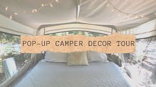 Pop Up Camper Remodel Redo and Decor Tour [upl. by Ebert]