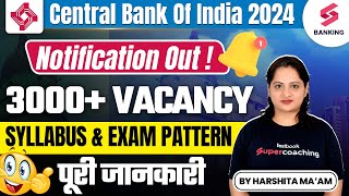 CBI 2024 Apprentice Notice Out  Central Bank of India Apprentice Syllabus amp Exam Pattern [upl. by Weiman839]