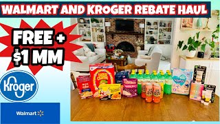 ANOTHER WALMART amp KROGER REBATE HAUL the deals are so good I went back [upl. by Ainatit]