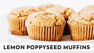 Lemon Poppyseed Muffins  vegan oilfree grainfree [upl. by Nahk387]