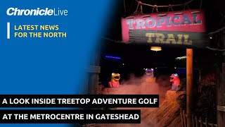 A look inside Treetop Adventure Golf at the Metrocentre in Gateshead [upl. by Einnel]