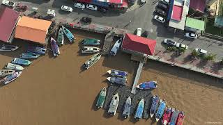 View of Supernaam Promenade amp creek Essequibo river Guyana [upl. by Hekker947]