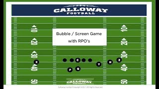 Football Plays Bubble Screens amp RPOs [upl. by Anaderol490]