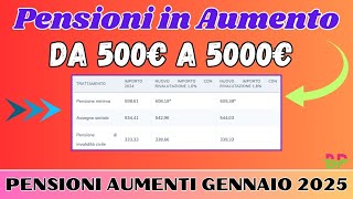 💰700 Euro ➜ 🔥 AUMENTI PENSIONI 16 ECCO I NUOVI IMPORTI 💸 TABELLA 🤑 [upl. by Also]