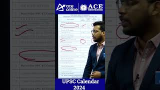 Complete Guide to upsc 2024 exam calendar  civilservices governmentjobs  aceonline [upl. by Fairfax]