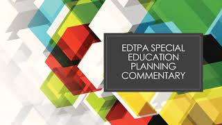 SPEC Planning Commentary edTPA [upl. by Einoj]