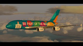 FSX  A380 Landing in Frankfurt Dubai Expo Livery [upl. by Soirtemed614]